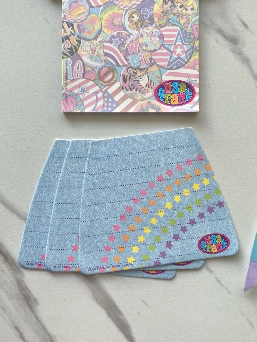 VTG Lisa Frank t-shirts and skirts mini notepads set